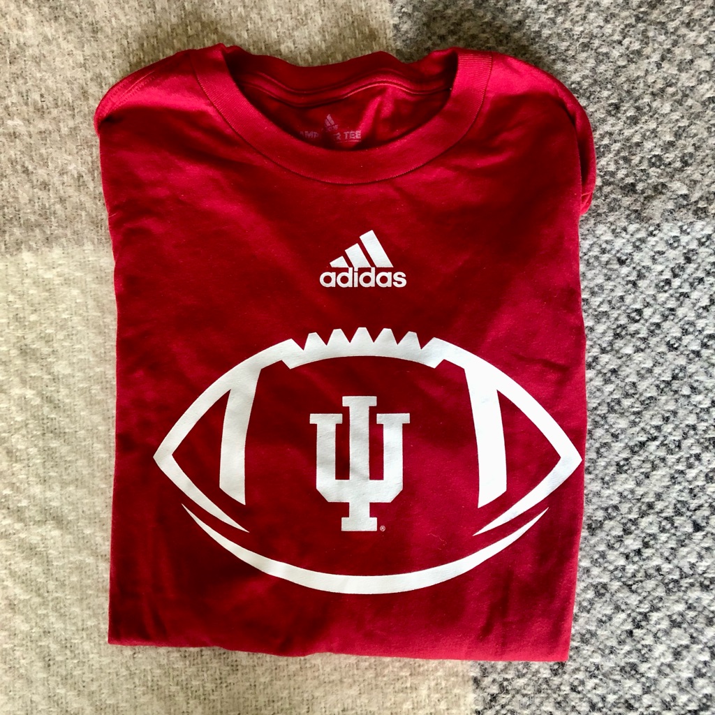 Adidas Indiana University Long Sleeve Amplifier Tee Nwot